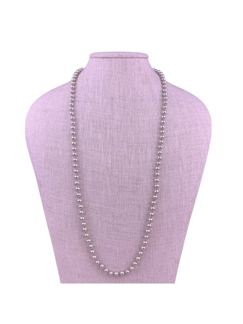 Holly Yashi Womens Silver Tone Faux Pearl Necklace Lustrous Elegant Strand
